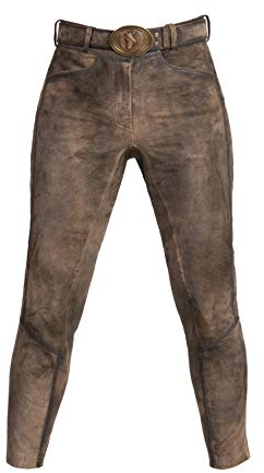 F&S LUXURIOUS RIDINGWEAR Exklusive Reithose/Lederreithose für Damen aus Ziegenleder (Braun, 40)