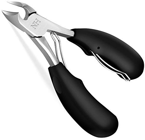 New Huing Podiatrist Toenail Clippers, Professional Thick & Ingrown Toe Nail Clippers for Men & Seniors,Pedicure Clippers Toenail Cutters, Super Sharp Curved Blade Grooming Tool