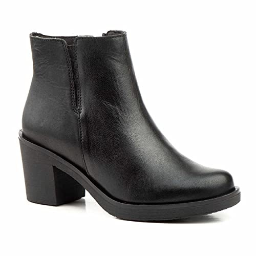 Botines mujer de piel con tacón o plataforma Botín cómodo de invierno y otoño Calzado artesanal de España tipo cuña o camperos en ante y cuero Elegantes e informales