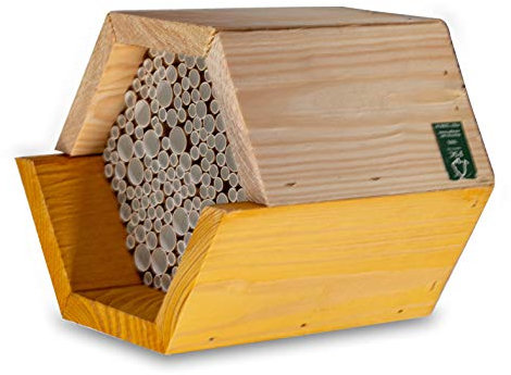 Antikas - Bienenhotel, Bienenhaus, Insektenhotel, secheckig, Holz