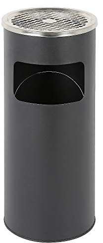 HUOLE 30L Pattumiera Bidone Gettacarte Cestino Acciaio Inossidabile - Posacenere da Terra Autoportante per Interni ed Esterni
