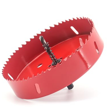 Yuhtech 160mm Lochsäge mit Zentrierbohrer, HSS M42 BiMetall Bohrkrone Steckdose Lochkreissäge Lochbohrer Metall für Holz, Rigipsplatten, Kunststoff und Trockenbau