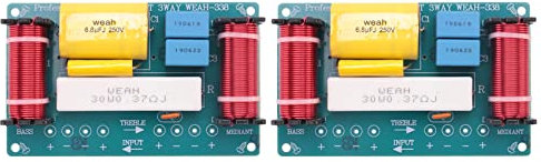 Fowecry 2 PièCes 120W Haut-Parleur Croisé 3 Voies Audio Diviseur de FréQuence Haut-Parleur -338 3 UnitéS Filtres CroiséS pour Haut-Parleurs, 500315979