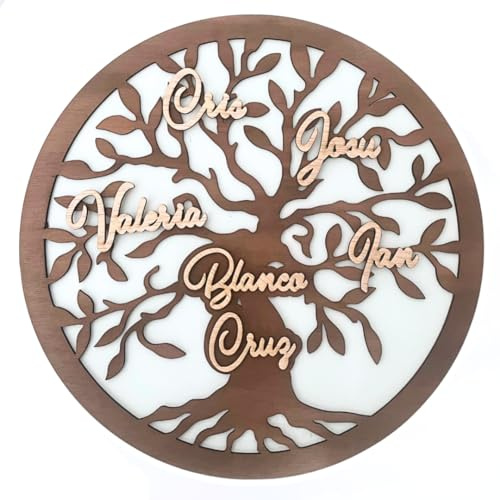 Amaisso® Arbol de la Vida Personalizado para Decoracion del Hogar - Regalos para Bodas de Oro - Adornos Pared Salon - Árbol Genealógico Familiar para Aniversario, Cumpleaños, Abuelos - Regalo Original