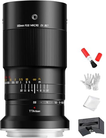 TTartisan Lente de enfoque manual de marco completo macro 2.8 de 100 mm, compatible con cámaras Fujifilm Fuji GFX-Mount GFX50S GFX50SII GFX50R GFX100 GFX100II GFX100S GFX100SII, etc.