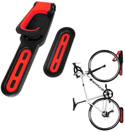 Soporte Bici Pared, Colgador Bicicleta Pared Ganchos para bicicletas para garaje, ahorro de espacio, soportes de pared para bicicletas de montaña.