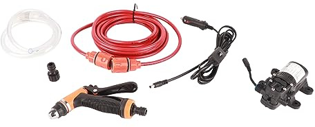 TIKATARER Kit de Laveur de Voiture 12V Rousser de Pression Portable Tuyau en PVC pour la Voiture, Le Jardin, la Maison