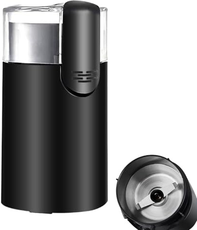 Wezalget Molino de Granos | Molinillo Eléctrico de Tamaño Pequeño - Molino De Café Portátil De Acero Inoxidable Con Cepillo Incluido - para Granos Alimentos Nueces Café Cocina Viaje Cold Brew