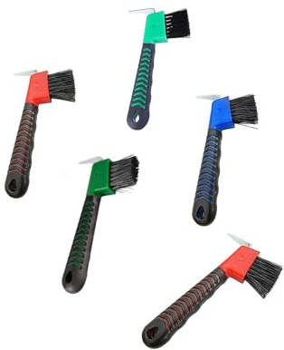 Shurhome Compacts Portable Horse Hoofs Scrapers and Brush Set Easy to Carry in Saddles Bags Durability Horse Grooming Tool Cleaning Tool