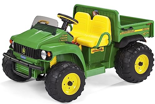 Peg Perego Children's 12V John Deere Gator HPX, Electric Tractor, Green & Yellow