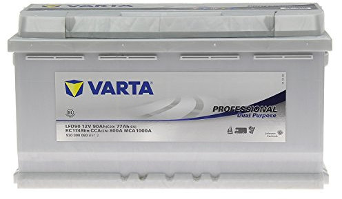 Varta Professionnal Decharge Lente Lfd90 Batterie Bateaux, Camping-Cars, Loisirs, 12 V 90Ah 800 Amps (En)