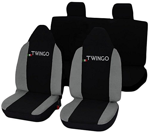 Lupex Shop Twingo_N.Gc Sitzbezüge, Schwarz/Hellgrau