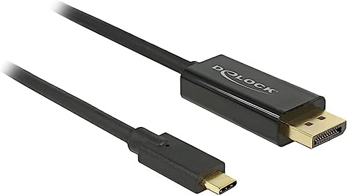 DeLock Kabel USB Type-C Stecker > Displayport Stecker (DP Alt Mode) 4K 60 Hz 2 m Schwarz