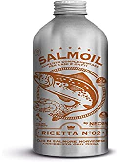 Salmoil Ricetta 2 Alimento Complementare per Cani e Gatti a Base di Olio di Salmone Norvegese e Krill - 500 ml