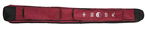 Bokken Tasche Tai Chi Sword Bag,Martial Art Stick Bag,Sword Case Sword Storage Case Bag Chinese Martial Arts Thick Single layer Sword Multifunction Shoulder Carry Bag(Dark Red)