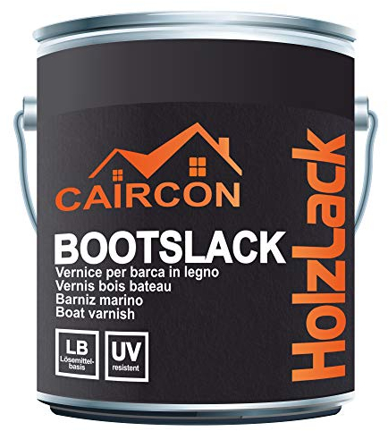 CAIRCON Vernis Marin pour Bois Protection Laque Bateau Extérieur Incolore Mat - 5L