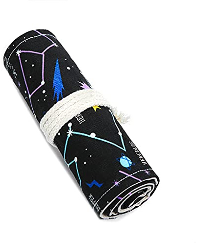 kdjsic Premium 72 Ranuras para lápices, Rollo de Envoltura, Estuches para lápices, Soporte para lápices de Colores, bolígrafos de Gel, Pinceles para Pintar, lápices de Acuarela