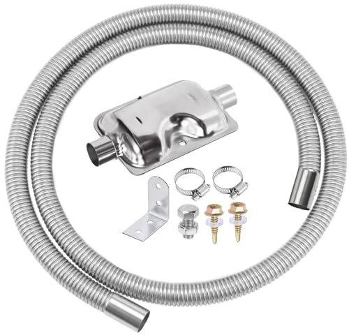 Swpeet Pipe, 8 st, 1 x 79 tum, 25 x 200 cm, rostfritt stål, diesel, värmare, avgasrör och avgasrör, med 18 mm – 29 mm, slangklämmor, bränsletank, diesel, gas, ventilationsslang för bil