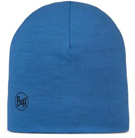 Buff Gorro Reversible LW Merino Niño Niña, Bufanda Multifuncional 100% Lana Merino, Senderismo, Aire Libre, Sostenible, Ligera, Talla Única, Azul