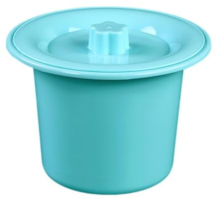 harayaa Orinal portátil, urinario nocturno, escupidera con tapa, para dormitorio, interior, para mujer, hombre, Azul