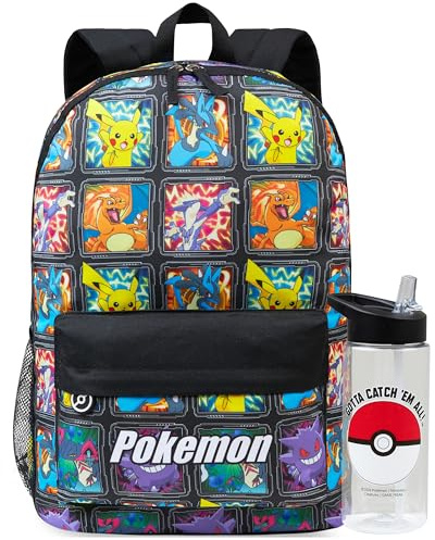 Get Trend Pokemon Boys Backpack and Water Bottle, 2 Piece Set