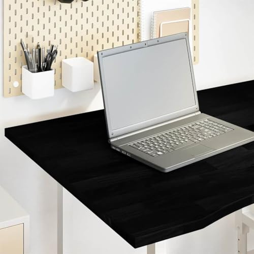 Frdhee Plateau de table de rechange - Plateau de table - Marron foncé - 100 x 80 x 2,5 cm - En chêne massif - Pour bureau réglable en hauteur - Fonctionnalité polyvalente
