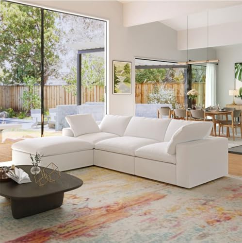 Juego de sofá de tela, moderno al vacío comprimido para ahorrar espacio, muebles de sala de estar con diseño modular y espuma de alta densidad