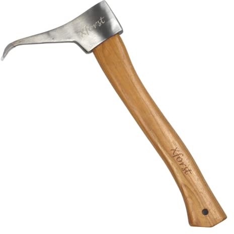 Xforst Sapie à Main X-P500 – Crochet à bûches forgé en Acier Carbone avec Manche en Hickory américain, Outil forestier pour déplacer et saisir Le Bois