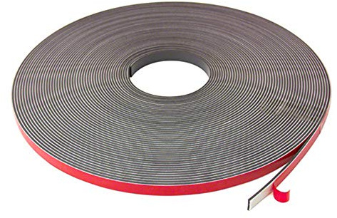 Magnet Expert® 12,7 mm bred x 2,5 mm tjock skumsjälvhäftande magnetisk tejp – polaritet B (1 m längd)