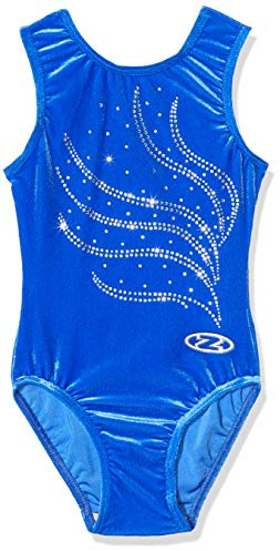 The Zone Tiara Crystal Motif Sleeveless Gymnastics Leotard 30 Royal
