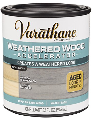 Varathane 313835 Weathered Wood Accelerator, Quart, Gray