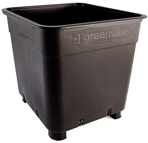 5 x Vaso per coltura idroponica, quadrato, 25 litri, grande capacità e resistenza.