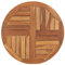 vidaXL Teak Massiv Tischplatte Massivholzplatte Holzplatte Ersatztischplatte Holz Platte für Esstisch Esszimmertisch Rund 2,5cm 70cm