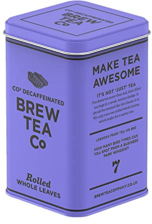 Brew Tea Co - CO2 Decaffeinated Tea in Classic Tin - Fruity & Earthy - 150g Loose Leaf Tea