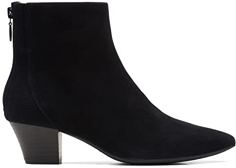 Clarks Femme Teresa Boot Botte Tendance, Black Black Suede, 38 EU