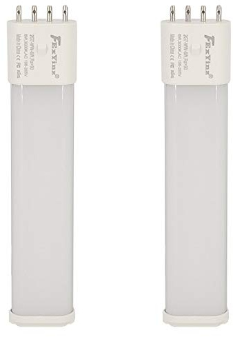 FExYinz 2 pezzi per confezione 2 anni di garanzia 5,91 pollici 2G7 LED Lampadina 6 Watt Banco Caldo 3000K 600 Lumen Ra 90 Lampada PL CFL Condotto Compatte Lampadina 2G7 Tubo Luce LED