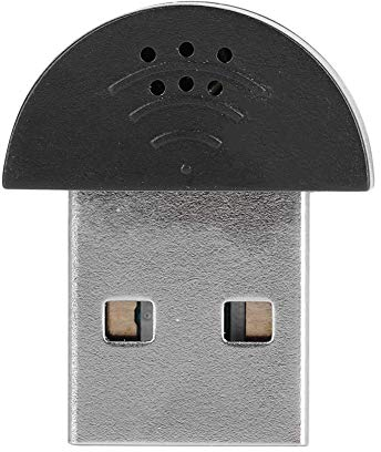 LetCart Mini Microfono per Registrazione USB, Microfono Mini USB Portatile, Microfono per Parlato da Studio, Adattatore Mic per Registrazione Audio, per Computer PC, Plug And Play(Nero)