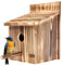 Dewonme Large Bird House for Garden Bird Box with Detachable Perch Outside Hanging Bird Houses for Viewing