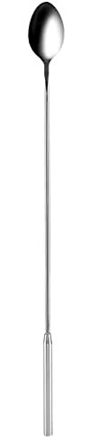 Cuillère à mélanger de bar en acier inoxydable en forme de goutte - Cuillère longue pour mélanger les boissons - Cuillère à cocktail