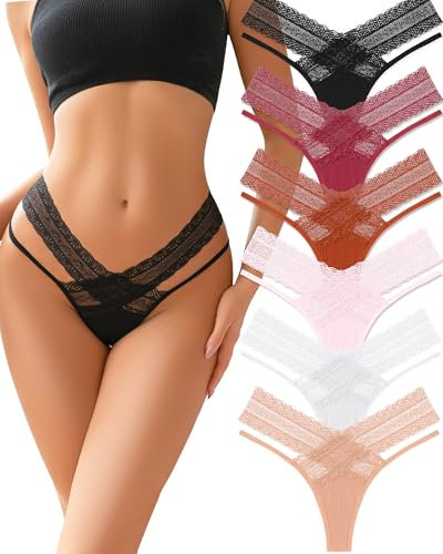 READY TO LOVE Tanga Damen Spitze Tangas Unterhosen String Unterwäsche Frauen Soft Dessous Damen Sexy Unterwäsche Bikini Tanga Set