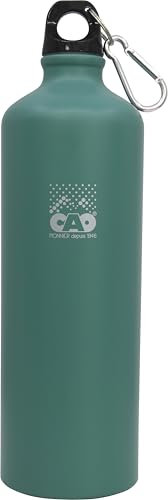 C.A.O. - Gourde POP 1 litre en Aluminium - Couleur Vert - Hauteur 27 cm - Diamètre ø 8 cm