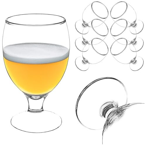 KADAX Biergläser Set, 370 ml, Biertulpen aus Glas, Biergläser für Pils, Helles, Weizen & Craft Beer, Bierglas, Bierkrug, Gläser für Bier, Weizenbiergläser (6 Stück)