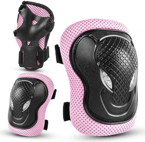 Knee Pad Elbow Pads for Kids: Guards Protective Gear Set for Roller Skates Cycling BMX Bike Skateboard Inline Skatings Scooter Riding Sports