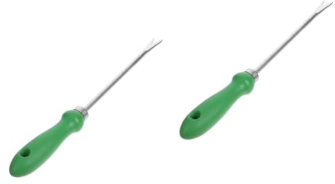 FIXOSHEE 2 Piezas De Herramienta De Extracción De Raíces con Mango De Plástico B Recolector De Diente De León Herramienta para Arrancar Césped Recolector De Raíces De Diente De León
