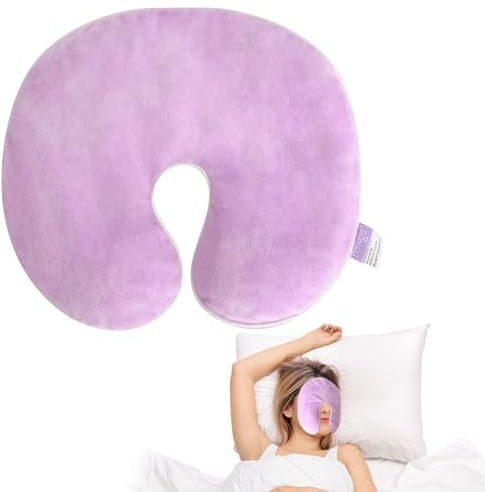 Sinus Relief Eye Mask - Face Heating Mask for Sinus Migraine Relief, Warm Cold Compress Sinus Pillow, Natural Reusable Relief for Dry Eyes, Migraines, Headache, Sinus Pressure and Relaxation (Purple)
