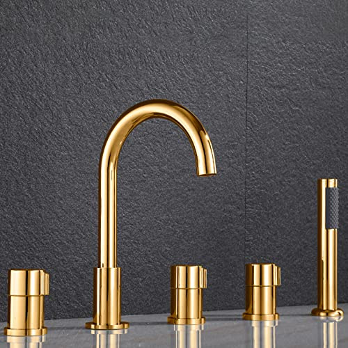 d Bad dusch blandare kran set – 5 enheter badkar kran & duschblandare kranar för badrum – modern design, enkel installation, lyxig duschupplevelse