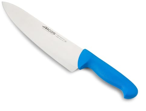 Arcos Coltello Chef in Acciaio Inossidabile – Coltello da Cucina Professionale Multipurpose per Tagliare e Pulire Verdure, Manico Ergonomico in Poliossimetilene, Lama da 250 mm – Serie 2900, Nero