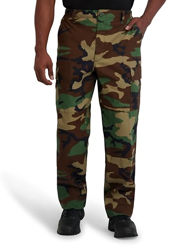 Propper Men's Standard F525025-Uniform BDU Trouser, Woodland, Small Long