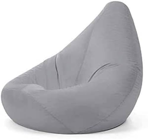 Bean Bag Bazaar High Back Recliner Bean Bag Chair, Grey, Indoor Outdoor Beanbag, Water Resistant Fabric, Large Beanbag with Filling Included, Gaming Chair, Outdoor Seating, Garden Furniture