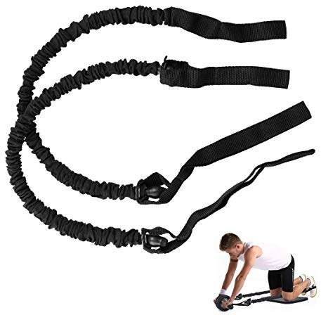 Surplex 2 Stück Bauch Roller Rad Zugseil Spannung Band Widerstandsband für Bauchroller Widerstand Bands Zusatz Abnehmen Fitnessgeräte der Perfekte Ab Roller Inklusive Training Roller Rad Zugseil